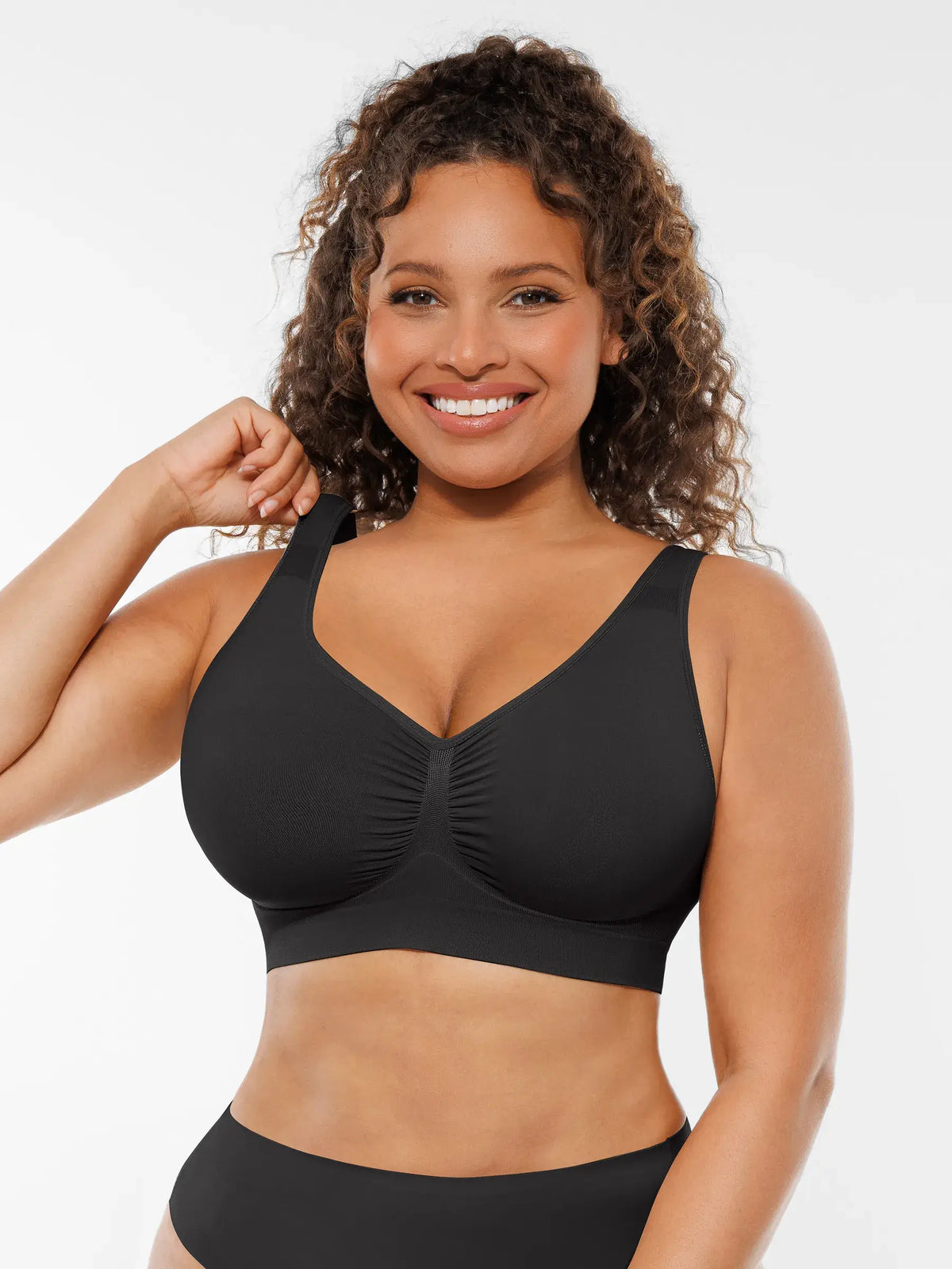Soutien-gorge quotidien sans armatures à larges bretelles
